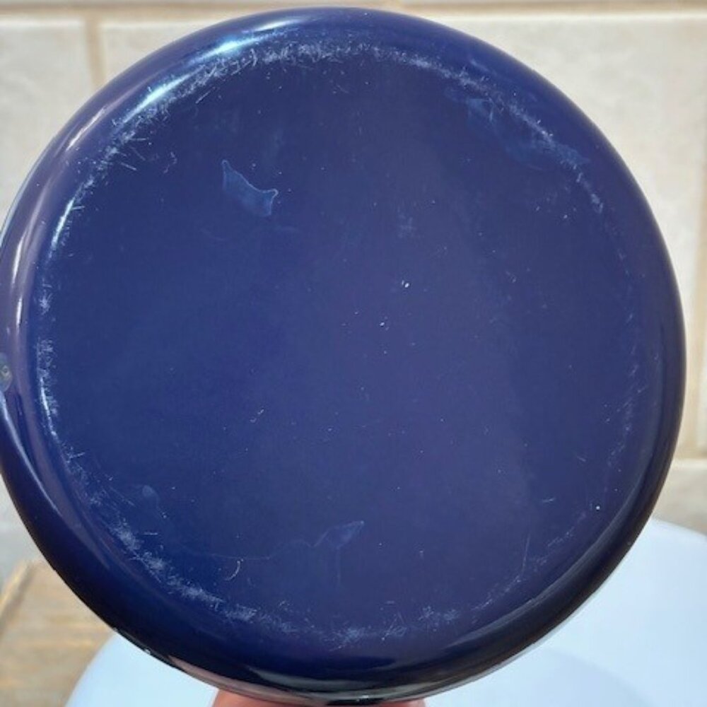 Vintage Cobalt Blue Enamel on Steel Coffee Pot or Tea Kettle Yumi Katsura - Picture 11 of 12